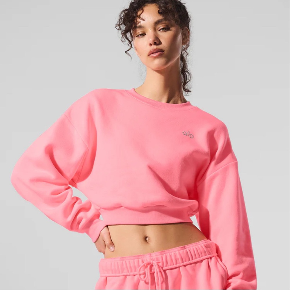 ALO Yoga Cropped Accolade Crewneck